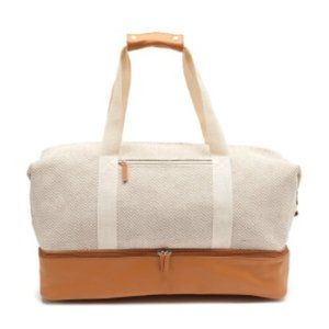 CREAM CANVAS WEEKENDER BAG
